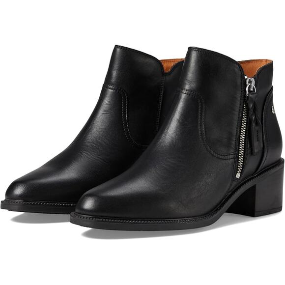 PIKOLINOS Womens Bacarot W2D-8674 Ankle Boots EU 38 US 7.5-8 Black Leather NIB - Picture 1 of 13